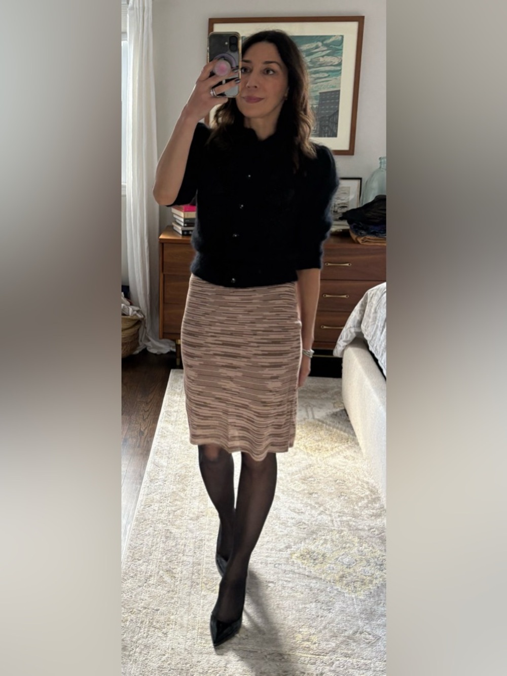 M Missoni Knit Brown Mini Skirt